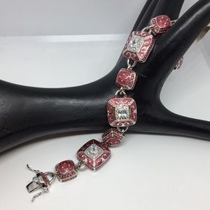 Lauren G. Adams Pink Crystal Link Bracelet